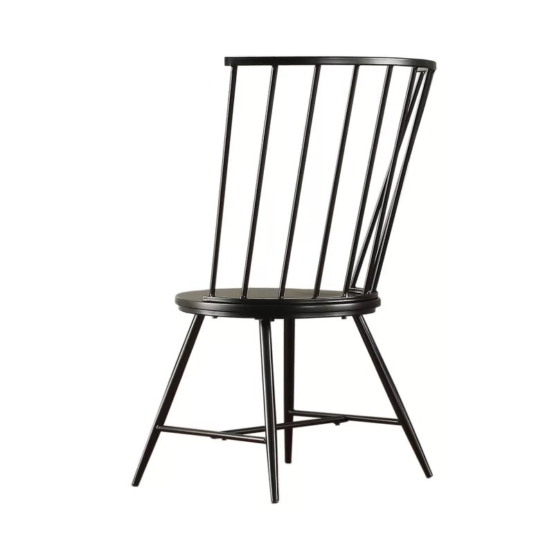 Metal slat back side chair deals