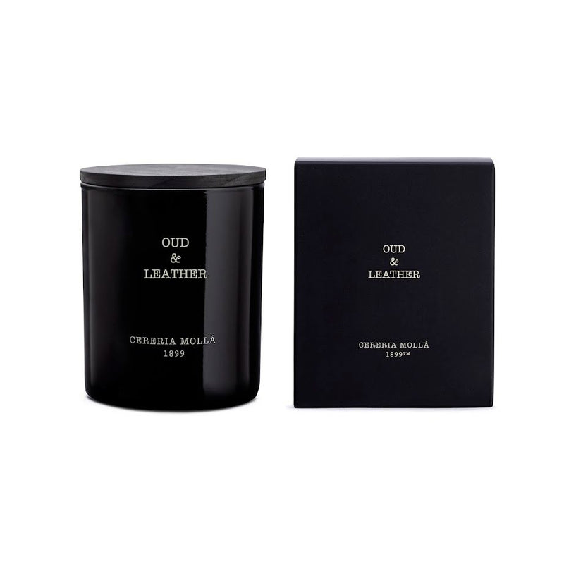 Oud & Leather Black 8 oz/230 gm. Premium Candle