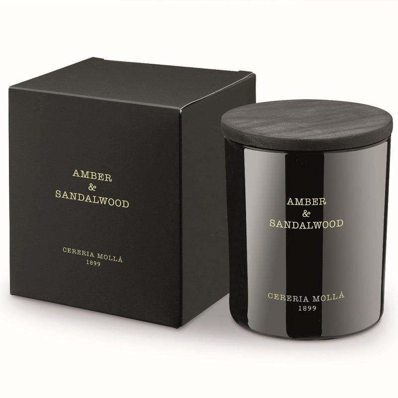 Amber & Sandalwood Black 8 oz/230 gm. Premium Candle