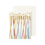 Party Candles Gift Enclosure Cards - 4 Mini Cards & 4 Envelopes