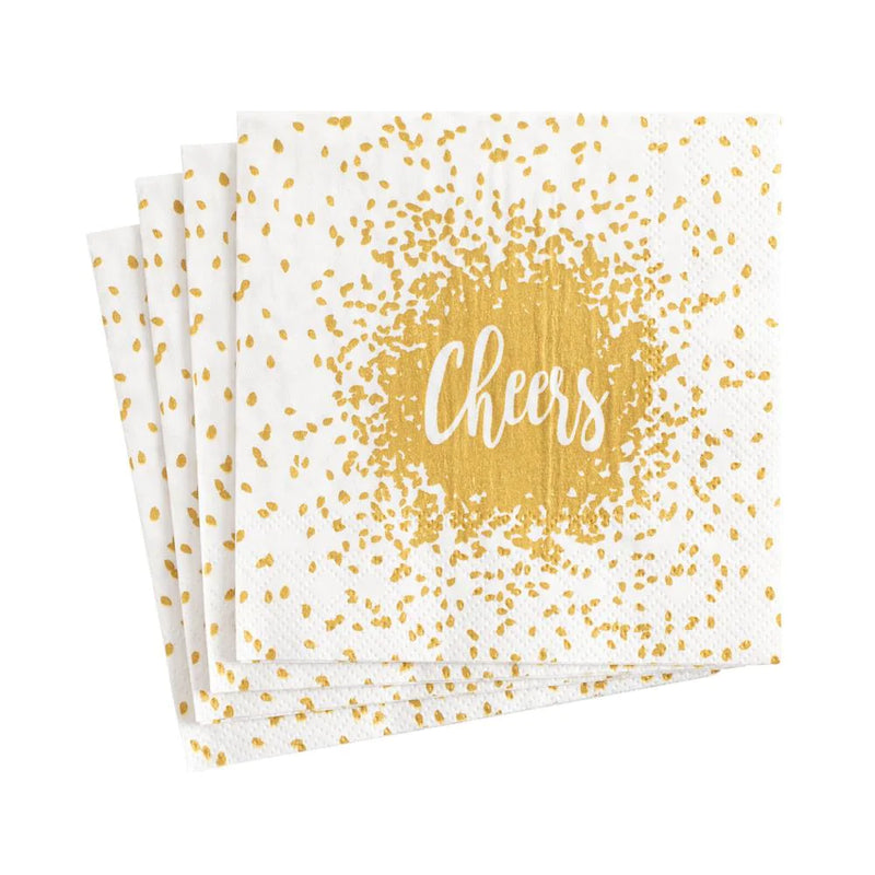 Cheers Gold - Cocktail Napkin