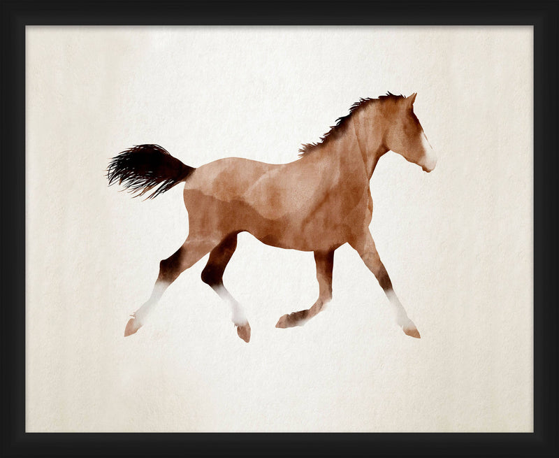 Horse Abstract 18'' x 20'' Framed Wall Art