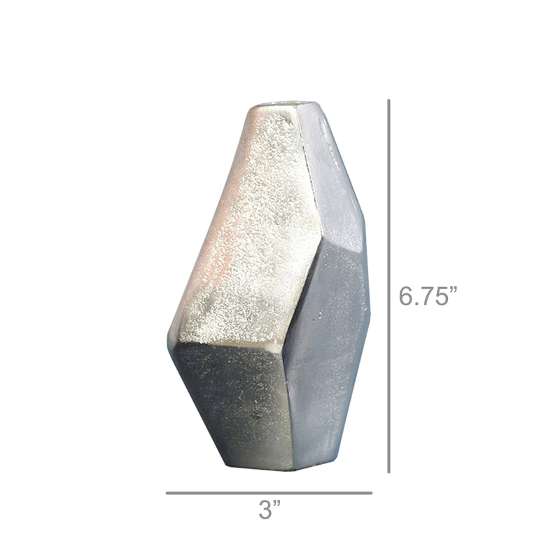 Faceted Vase - Nickel
