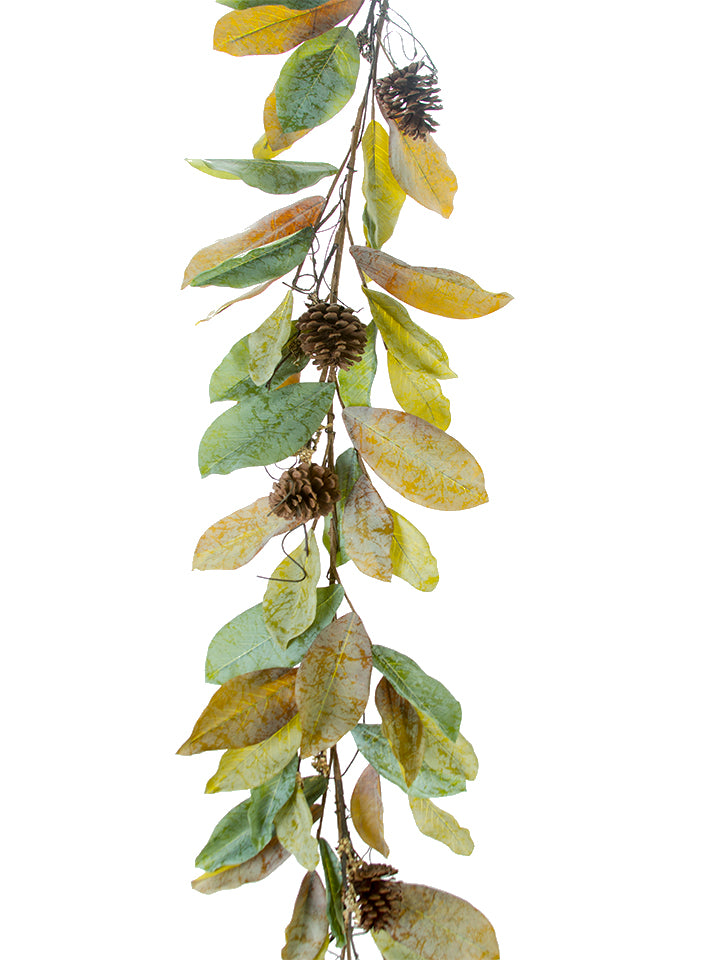 6 Foot Dusty Mag Leaf Garland