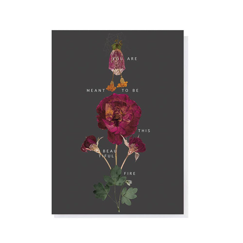 Floral Fire Greeting Card