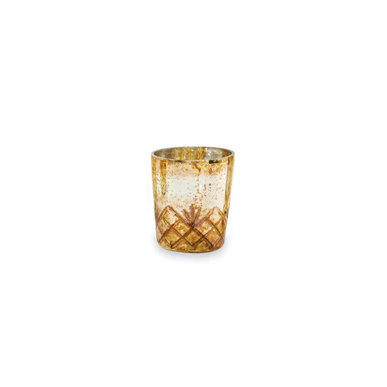 Criss Cross Gold Mercury Votive