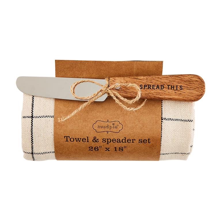 Cream Towel And Spreader Set