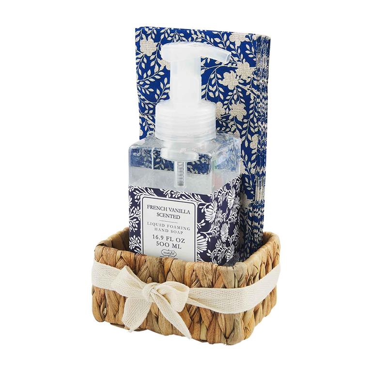 Floral Indigo Soap Napkin Set
