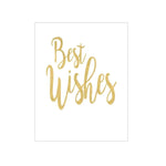 Best Wishes Script-Gold Foil - Enclosures 4 Pk Gallery-Foil