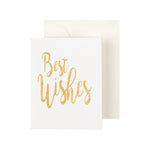 Best Wishes Script-Gold Foil - Enclosures 4 Pk Gallery-Foil