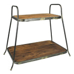 Catalina Two-Tier Stand, Wood - Rect