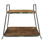 Catalina Two-Tier Stand, Wood - Rect