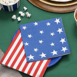 Stars and Stripes Paper Cocktail Napkins - 20 Per Package