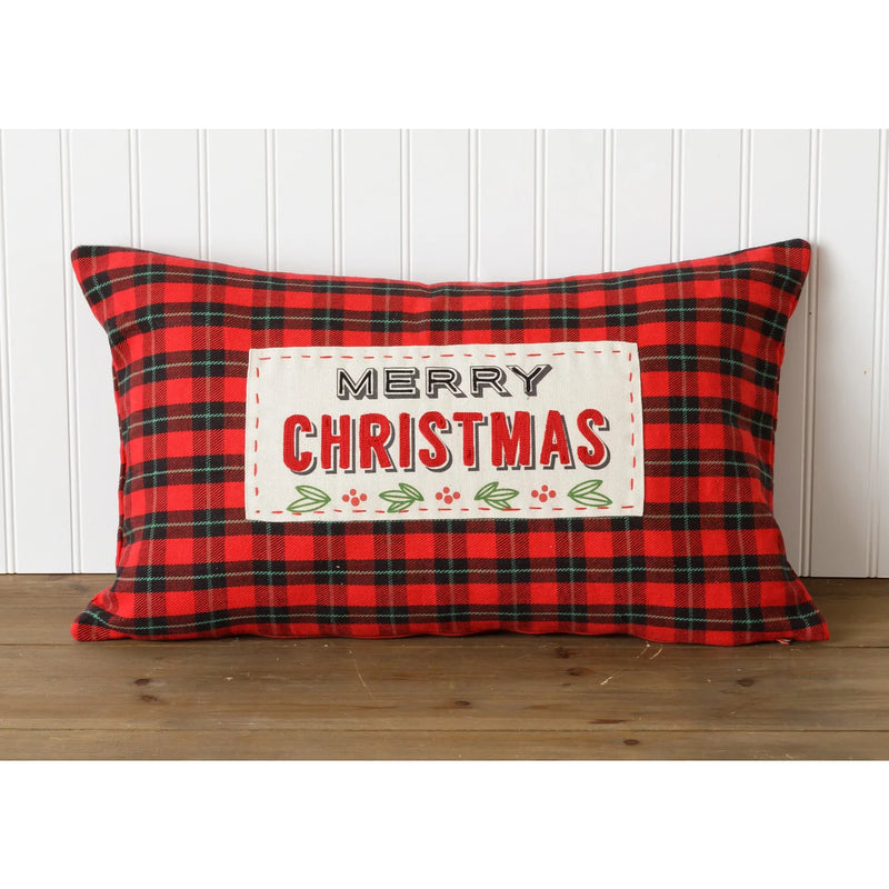 Embroidered Pillow - Merry Christmas