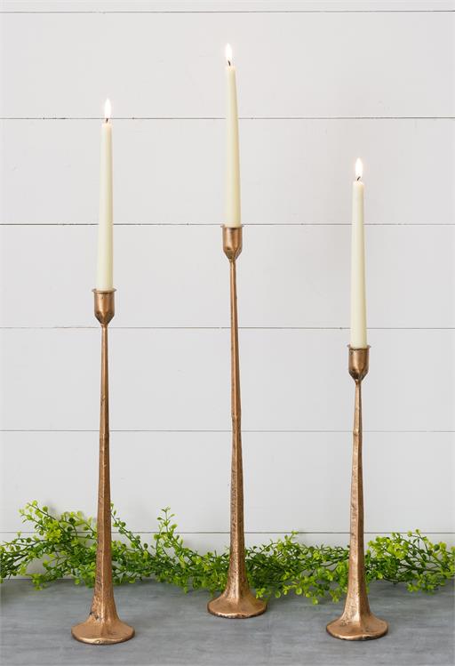 Hand Forged Metal Copper Candle Holder