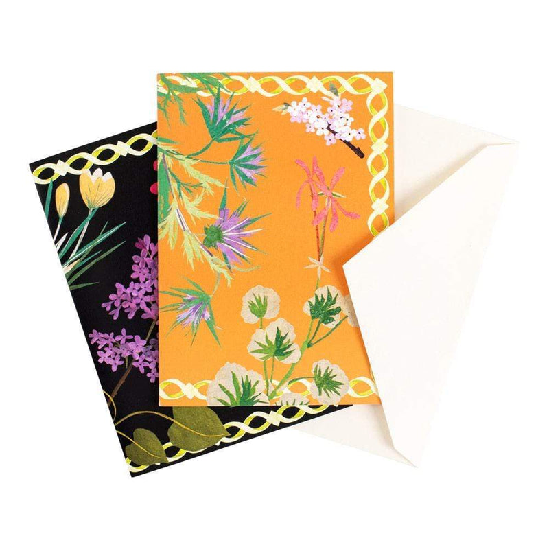 Mary Delany Flower Mosaics Assorted Boxed Note Cards - 8 Note Cards & 8 Envelopes