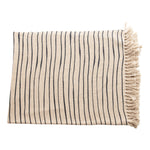 Throw with Stripes and Tassels