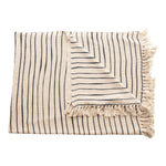 Throw with Stripes and Tassels