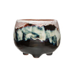 Multicolor Terracotta Planter with Reactive Glaze