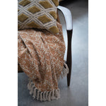 Woven Recycled Cotton Blend Throw With Fringe