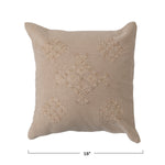 French Knot Embroidered Pillow