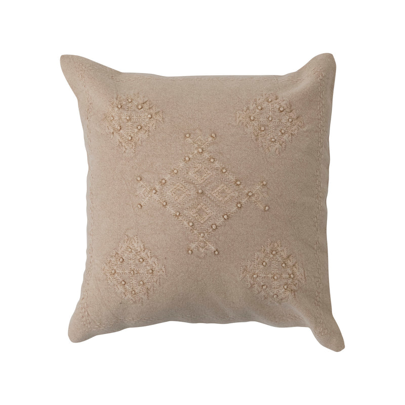 French Knot Embroidered Pillow