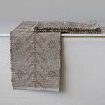 Two-Sided Hand-Woven Seagrass & Cotton Table Runner w/ Design
