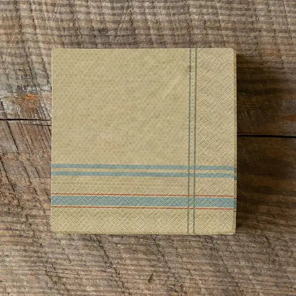 French Stripe Beverage Napkin