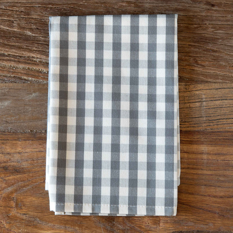 Taupe Gingham Cloth Napkin