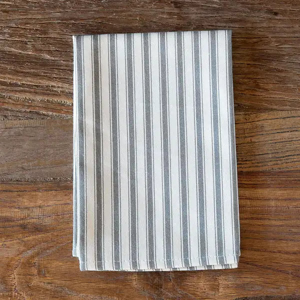 Taupe Ticking Stripe Cloth Napkin