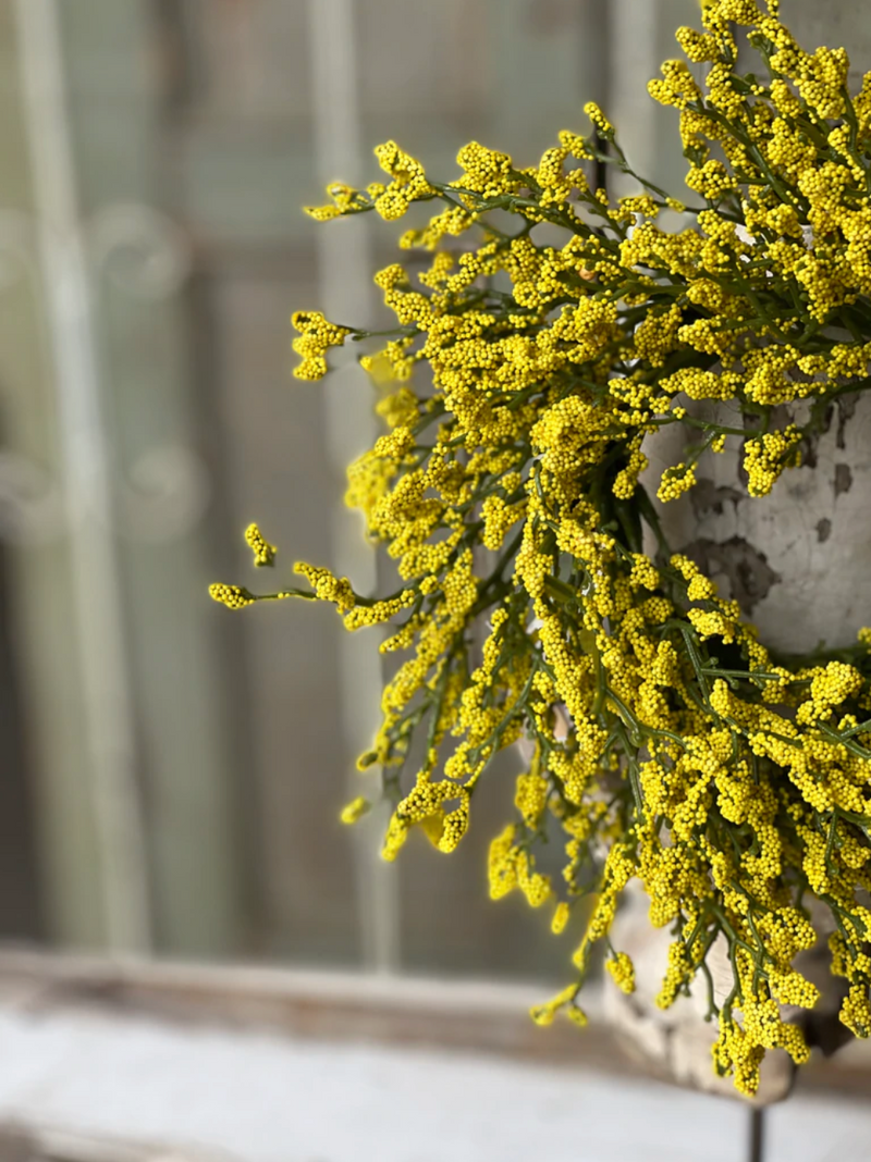 Astilbe Array Candle Ring | 12" | Yellow