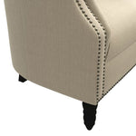 34" Wide Tufted Chesterfield Chair - Creamy Oatmeal