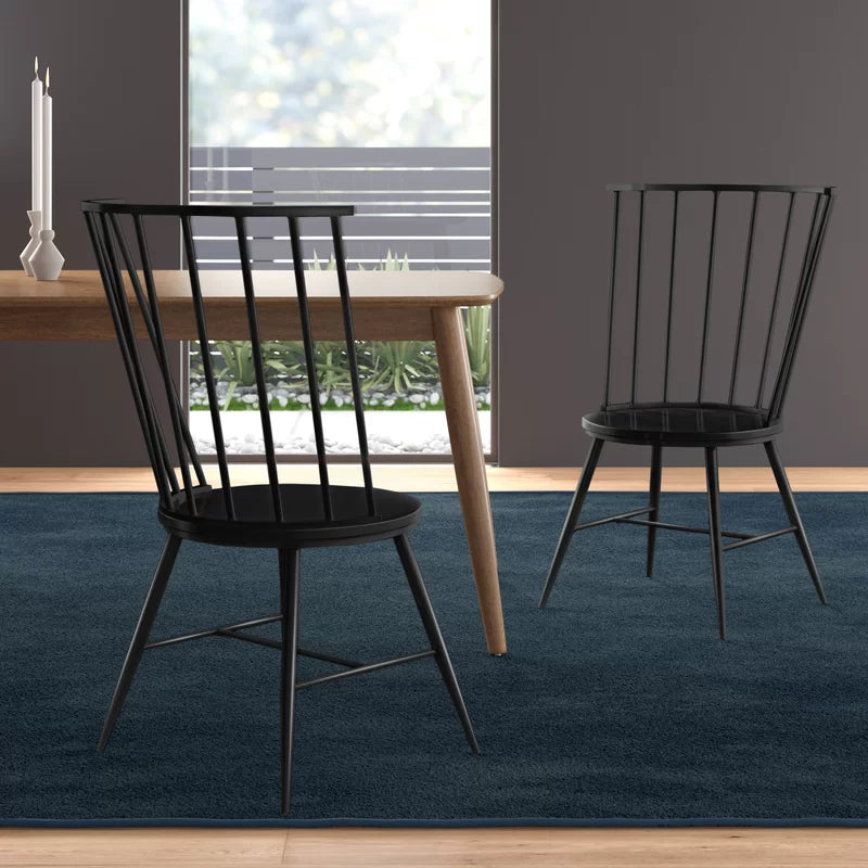 Metal slat new arrivals back dining chair