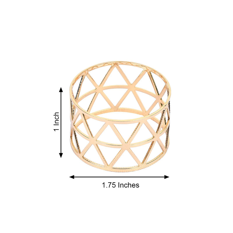 Metallic Gold Geometric Napkin Ring