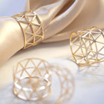 Metallic Gold Geometric Napkin Ring