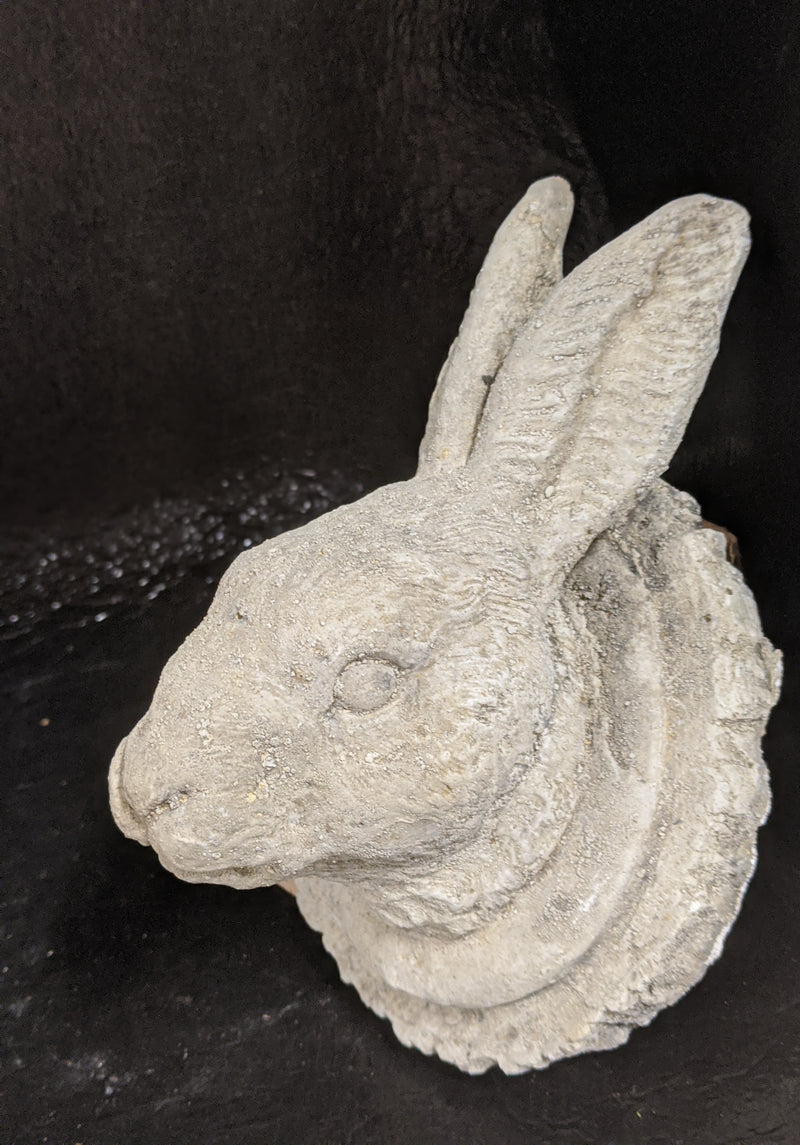 Rabbit Head Plaque Concrete Statue