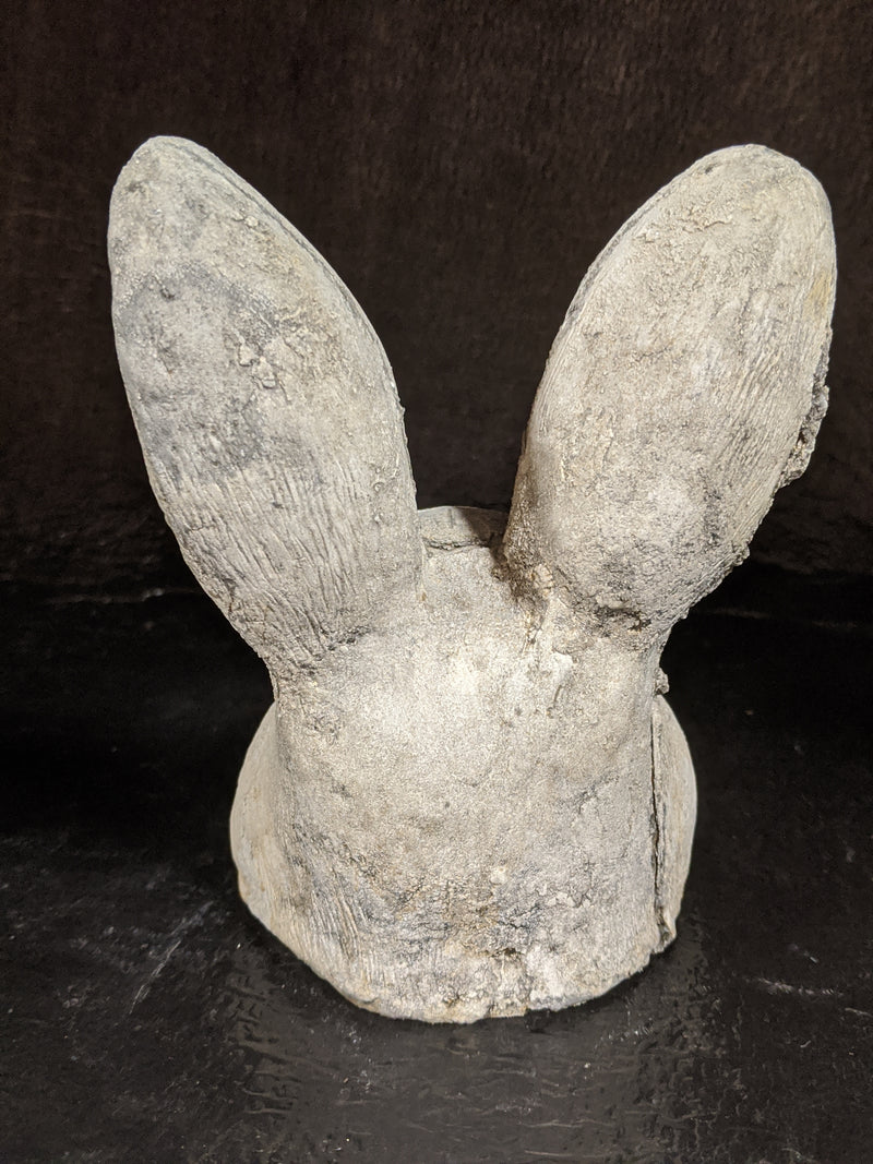 Rabbit Head Concrete Statue