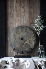 Large Millstone on Custom Stand