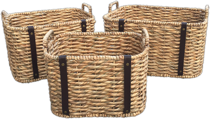Wicker Baskets with Straps