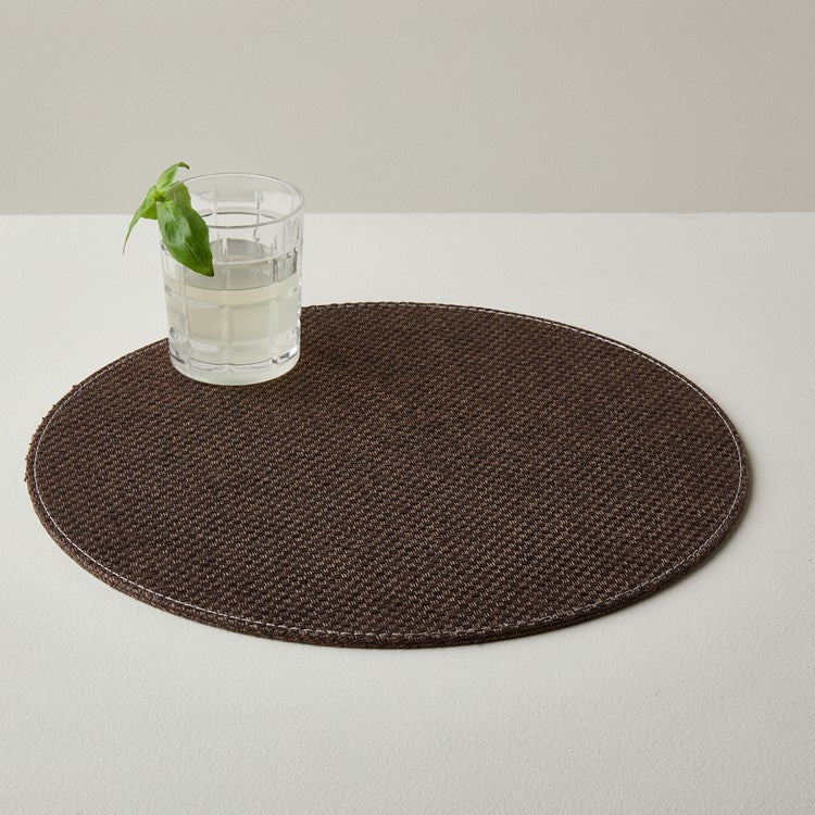 Basket Weave Placemat - Dark Brown